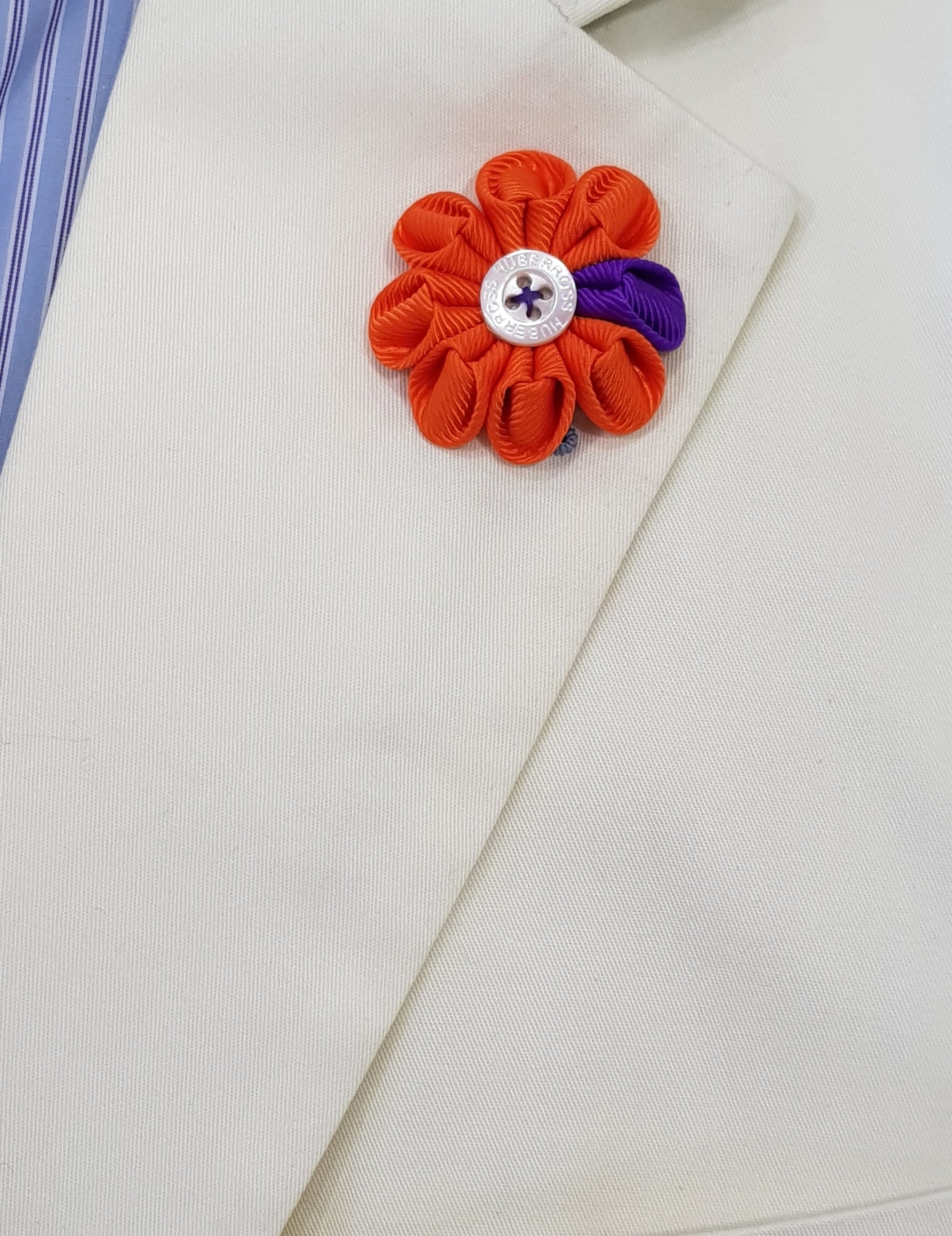 LP2 Orange Flower Lapel Pin