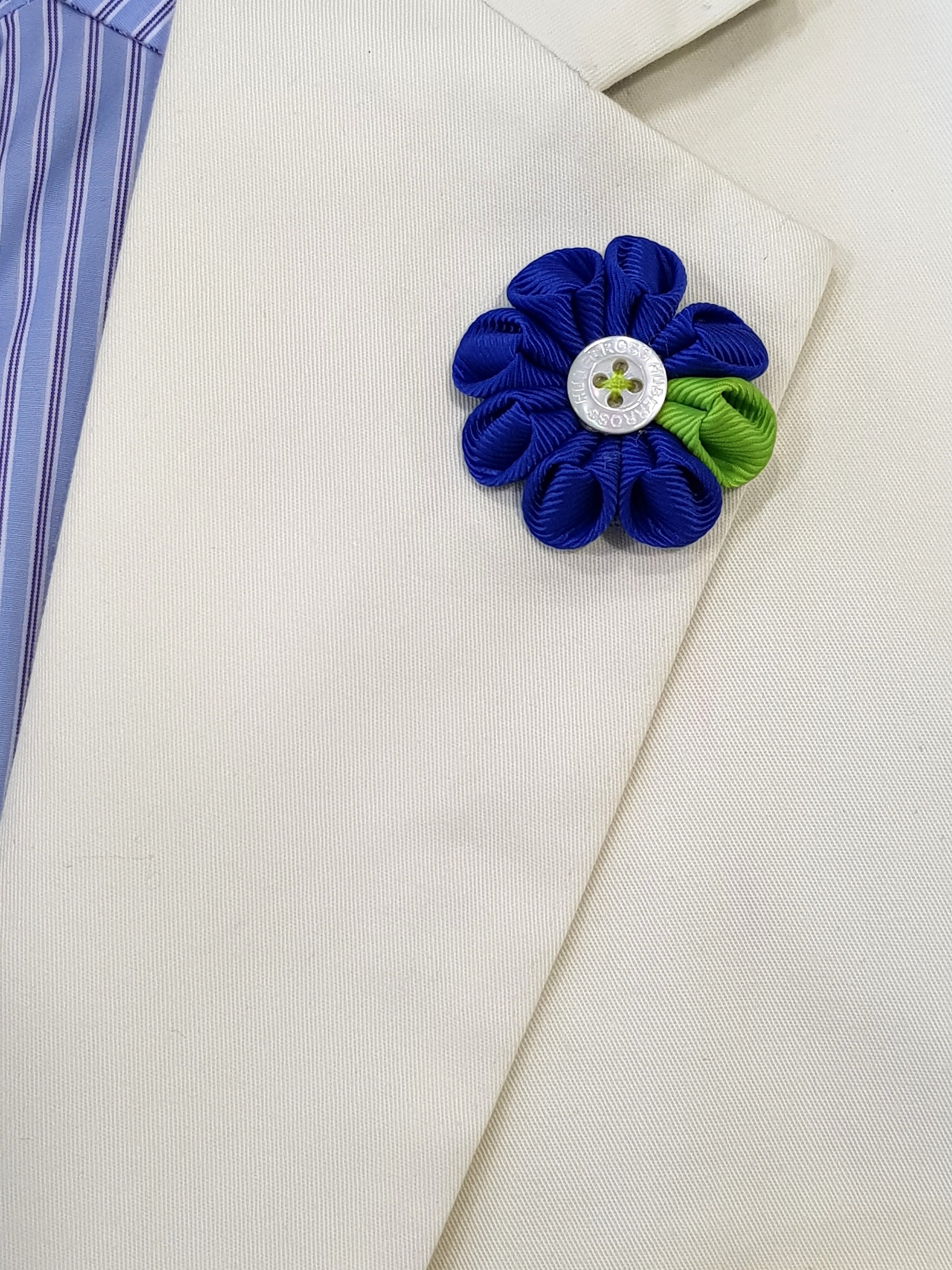 LP3 Blue Flower Lapel Pin