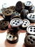 SP06/G14 HUBERROSS Grey Colour 4mm Trocus Shell Buttons